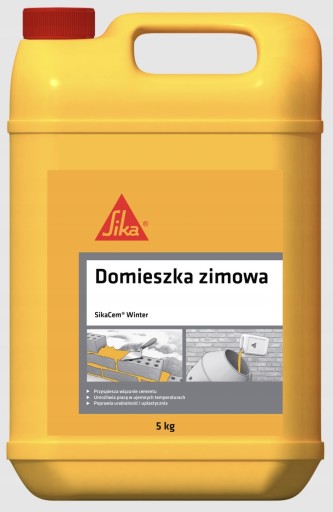 ZIMOWA DOMIESZKA DO BETONU PLASTYFIKATOR SIKACEM WINTER 5L