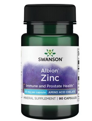 SWANSON Chelated Zinc 30mg CYNK CHELATOWANY 90kap