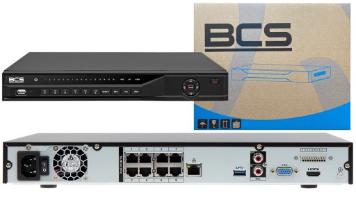 BCS REJESTRATOR IP NVR08025ME-P-II / 8 CH+ 8PoE