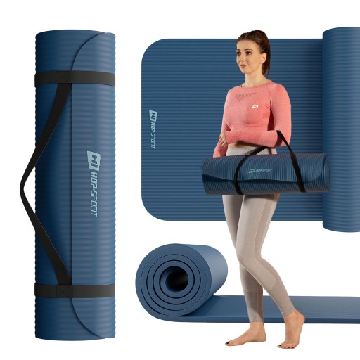 Antypoślizgowa gruba mata karimata fitness NBR 1,5cm 190x60cm do ćwiczeń