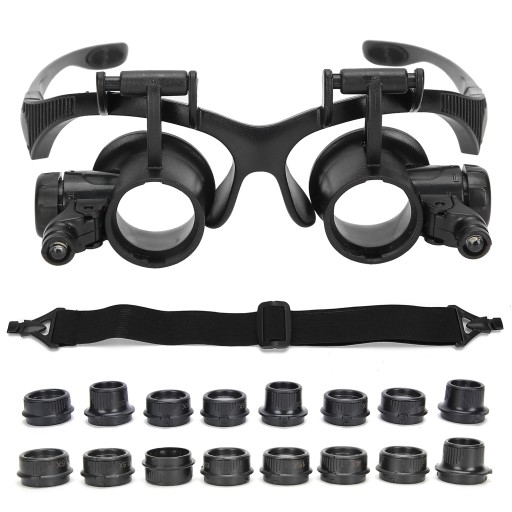 LUPA OKULARY ZEGARMISTRZOWSKA MOCNA LED 2,5X - 25X