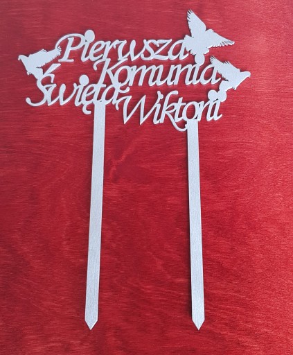 TOPPER TOPER IMIĘ NA TORT PIERWSZA KOMUNIA ŚWIĘTA