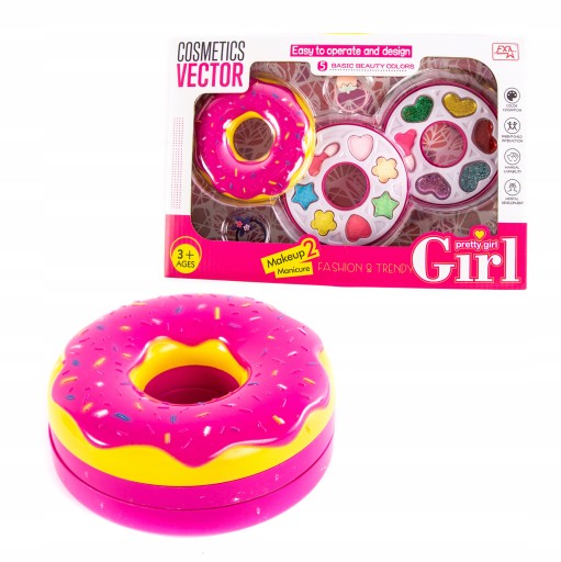 ZESTAW DO MAKIJAŻU MALOWANIA MALOWIDŁA DONUT