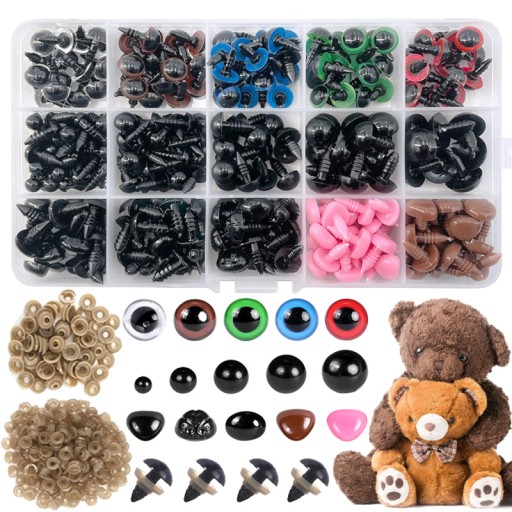 560SZT OCZY OCZKA NOSKI BEZPIECZNE DO ZABAWEK MASKOTKI 6-12MM