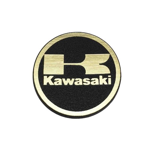 Naklejka Emblemat KAWASAKI złota 30mm