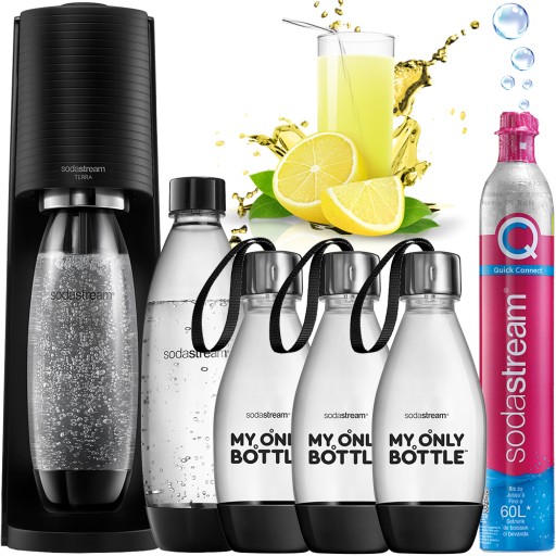 SATURATOR DO WODY GAZOWANEJ SODASTREAM TERRA |1x BUTELKA 1L +3x 0,5L +NABÓJ