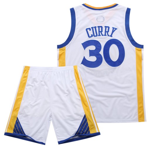 Strój sportowy z haftowanej koszulki Warriors Curry nr 30 do koszykówki, XL