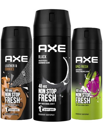Axe Zestaw Męskich Dezodorantów. Epic Fresh, Black, Leather & Cookies