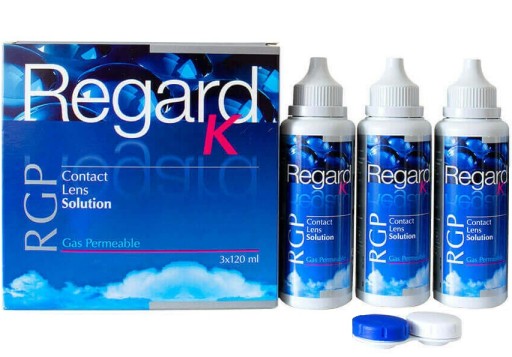 Płyn do soczewek twardych REGARD K RGP 3 x 120 ml + pojemnik