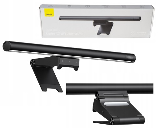 BASEUS LAMPKA LED NA MONITOR KOMPUTER REGULOWANA LAMPA BIURKOWA DLA GRACZY