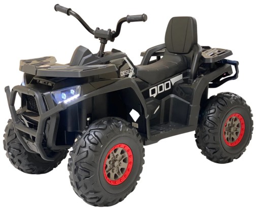 QUAD NA AKUMULATOR ATV 4X4 SKÓRA MIĘKKIE KOŁA EVA ŚWIATŁA DŹWIĘK PILOT 2.4G