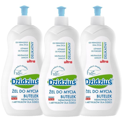 DZIDZIUŚ ŻEL PŁYN DO MYCIA BUTELEK SMOCZKÓW 500ml