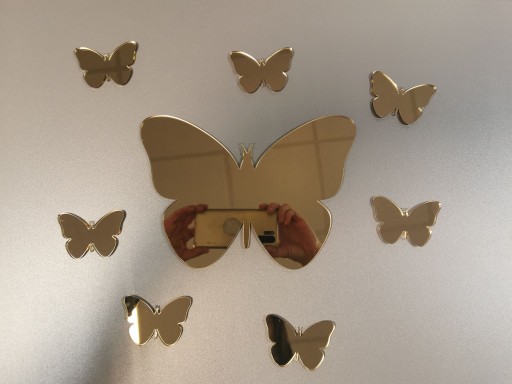 Lustro z plexi 3D złoto motyl pleksa GRATIS 20szt
