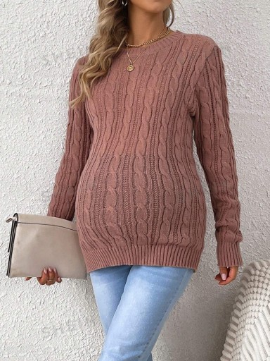SHEIN MATERNITY SWETER Z OKRĄGŁYM DEKOLTEM M 160