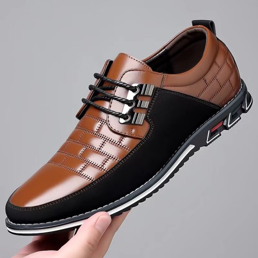 BUTY MĘSKIE CASUAL SKÓRA BUTY DO GARNITURU CASUAL