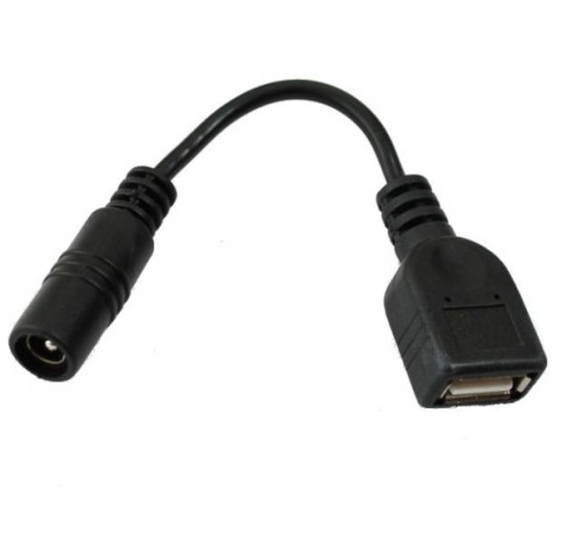 Adapter konwerter gniazdo 2.1/5.5 Gniazdo USB A