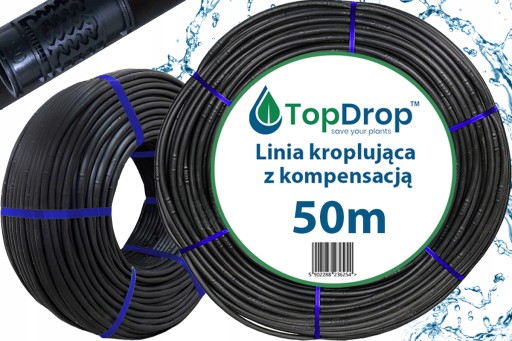 Linia kroplująca nawadnianie kropelkowe 50m z kompensacją wąż kropelkowy