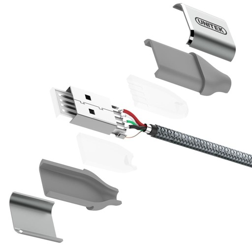 Przewód USB - microUSB Nylon Silver Unitek Mobile