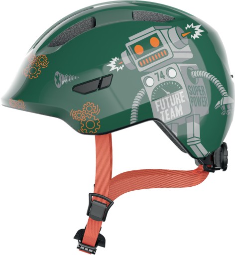 Kask rowerowy dziecięcy ABUS SMILEY 3.0 M 50-55 Green Robo