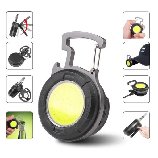 Lampa Brelok Mini Latarka Przenośna USB