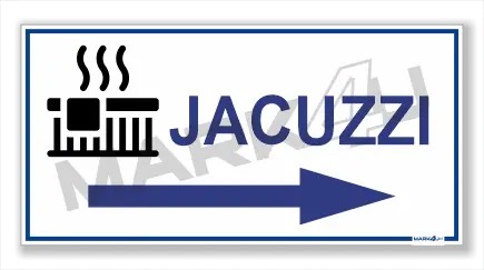 Jacuzzi strzałka w prawo| Druk UV na płycie |Basen