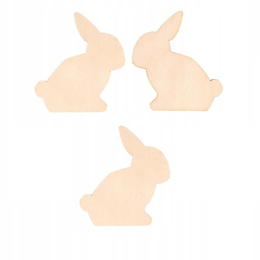 ZAJĄC WIELKANOCNY ZAJĄCZEK SCRAPKI DREW 6cm 3sz V1