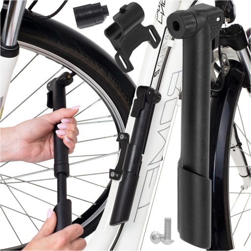 POMPKA ROWEROWA MINI RĘCZNA NA RAMĘ Z UCHWYTEM TELESKOPOWA DO ROWERU