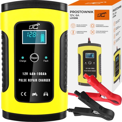 PROSTOWNIK SAMOCHDOWY DO AKUMULATORÓW 12V AUTOMAT