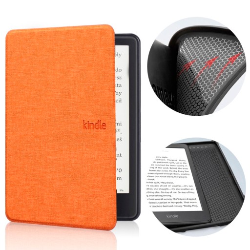 Etui do Kindle Paperwhite 5 silikonowy tył pomarańczowy