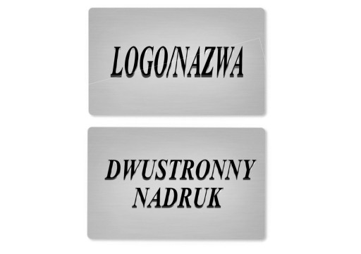 WIZYTÓWKA METALOWA TWOJE LOGO SREBRNA