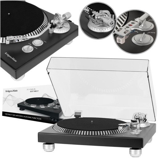 GRAMOFON VINYL RCA NAGRYWANIE USB 2 PRĘDKOŚCI SOFT