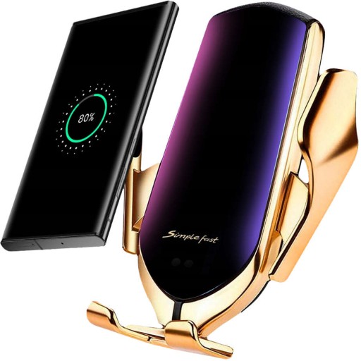 UCHWYT SAMOCHODOWY Z ŁADOWARKĄ QI 10W do iPhone 12 13 14 15