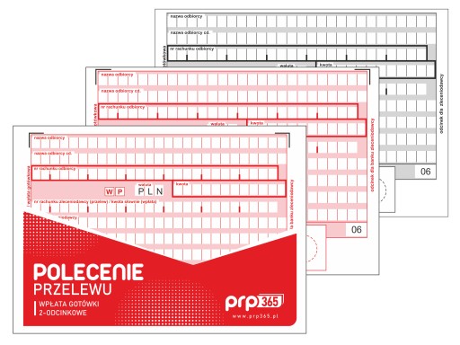 Polecenie przelewu 1+1 WP-2 80 kart. (40 kpl.)