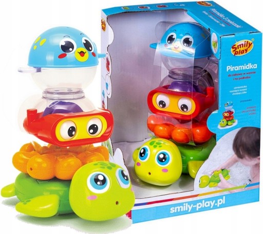 Smily Play WESOŁA PIRAMIDKA do kąpieli zabawka do WODY i zabawy na podłodze