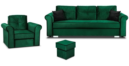 ZEST WYPOCZYNKOWY SOFA + FOTEL I PODNÓŻEK MERIDA