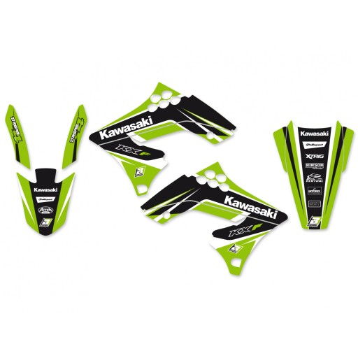 BLACKBIRD NAKLEJKI OKLEINY KAWASAKI KX 250F '09-'12 DREAM 4 ZIELONY CZARNY