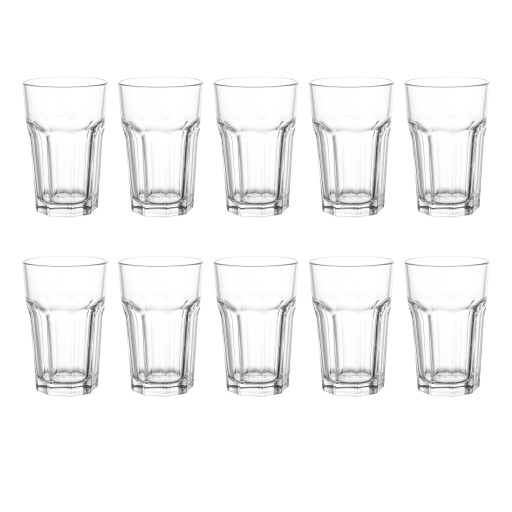 SZKLANKA ZESTAW POKAL 10 SZTUK SZKŁO 350 ML