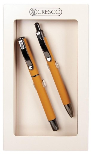 PIÓRO + DŁUGOPIS MASTER GUN W ETUI GB MUSZTARDOWY