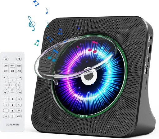 6w1 PRZENOŚNY ODTWARZACZ CD BLUETOOTH WBUDOWANY GŁOŚNIK STEREO PILOT