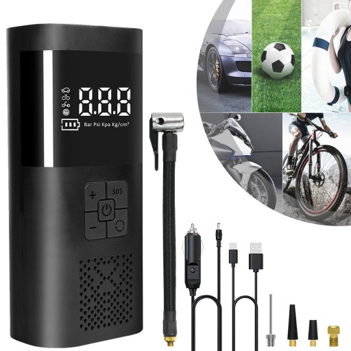 PRZENOŚNA 150PSI ELEKTRYCZNA POMPA POWIETRZA, AKUMULATOROWA POMPA POWIETRZA