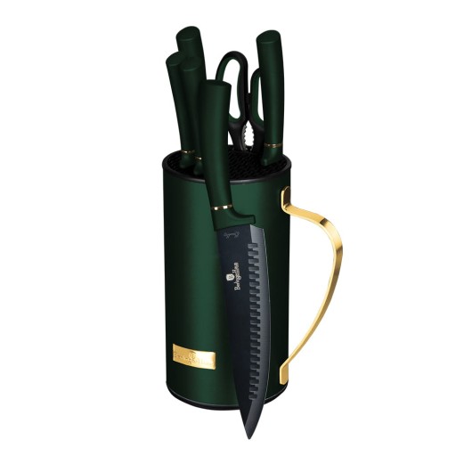 Komplet noży w stojaku 7-ele BERLINGER HAUS Emerald BH-2580