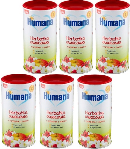 HUMANA HERBATKA OWOCOWA PO 8 MIESIĄCU 200g x6 6PAK