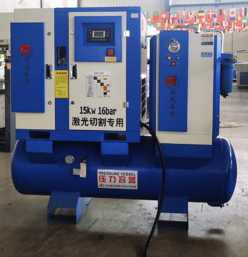 Kompresor 15 kW 16 bar do fiber lasera