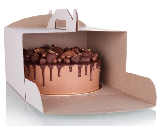 Pudełko na tort opakowanie karton na ciasto 34x34x25cm 1szt. wysokie mocne