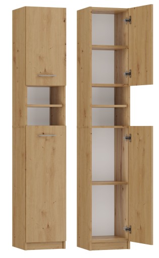 SZAFKA ŁAZIENKOWA MARBELA 32CM SŁUPEK DĄB ARTISAN