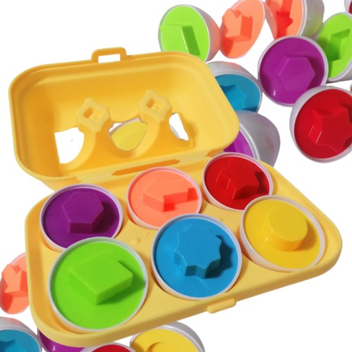 JAJKA MONTESSORI Dopasuj Kształt i Kolor SORTER Edukacja Układanka