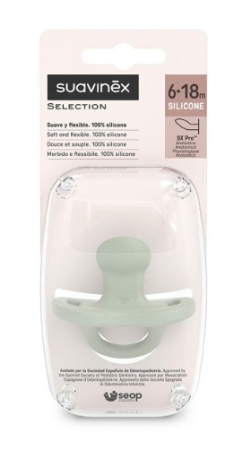 Suavinex SMOCZEK SILIKONOWY 6-18M ANATOMICZNY SX PRO COLOUR ESSENCE Zielony