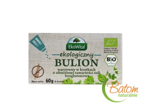 BIO KOSTKI ROSOŁOWE WARZYWNE MNIEJ SOLI 6szt EKO
