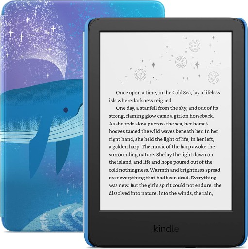 Czytnik Amazon Kindle 11 Kids 16GB + oryginalna okładka ocean wieloryb