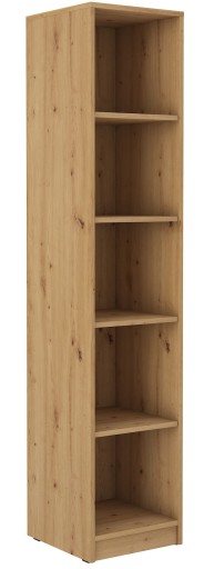 WYSOKI OTWARTY REGAŁ DO BIURA 5 PÓŁEK DĄB ARTISAN